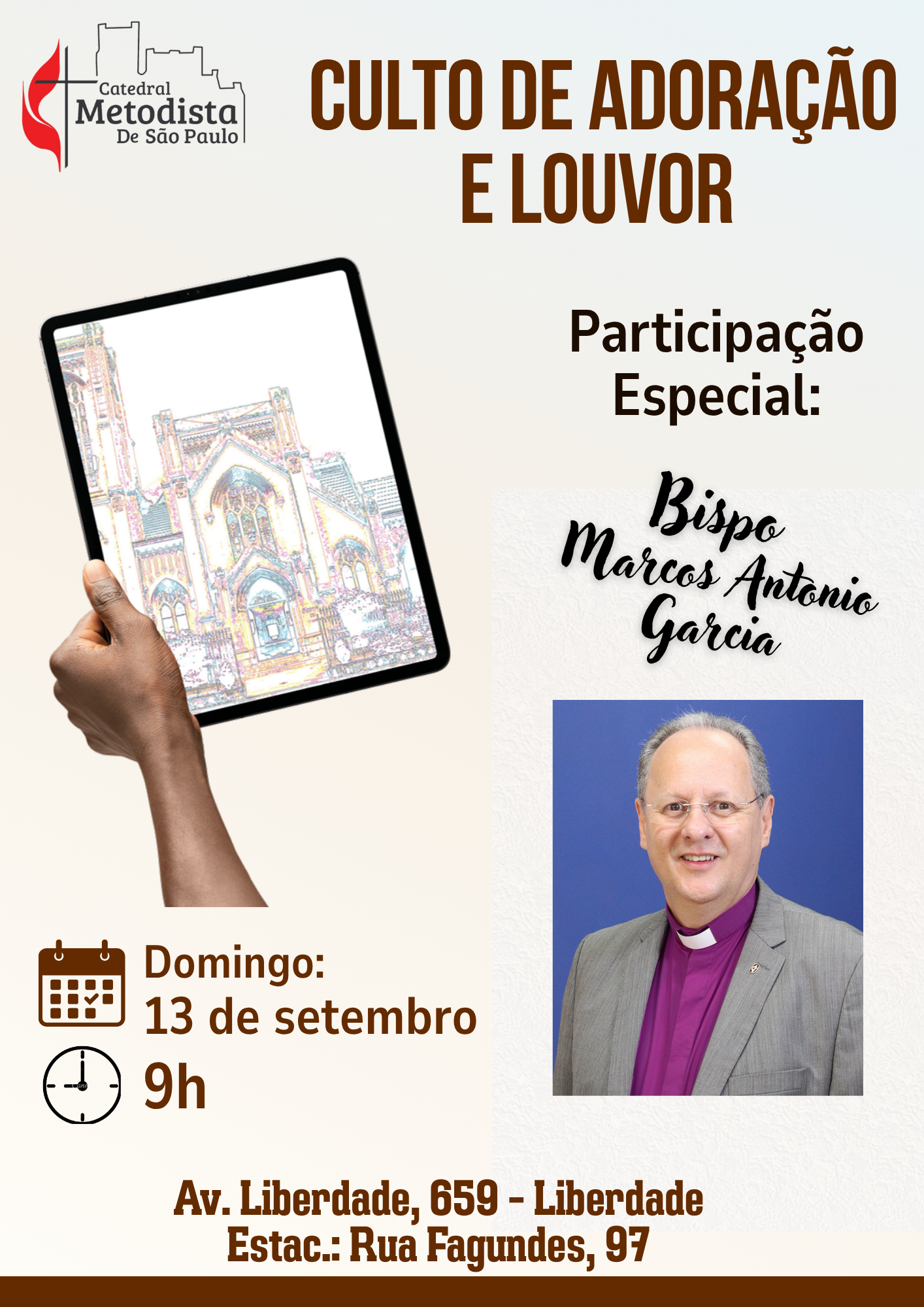 Culto de Adoração e Louvor e Santa Ceia