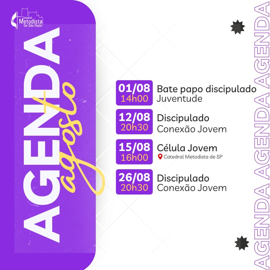 Agenda Jovem - AGOSTO
